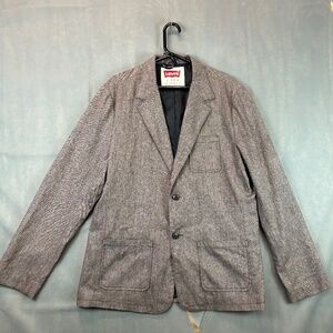 Levi's Menswear Tweed Blazer Heather Brown Size Mens Xtra Large